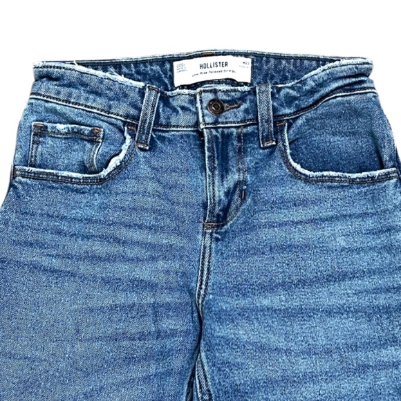 Hollister Low-Rise Relaxed Straight Jeans Size 000R - Picture 3 of 8
